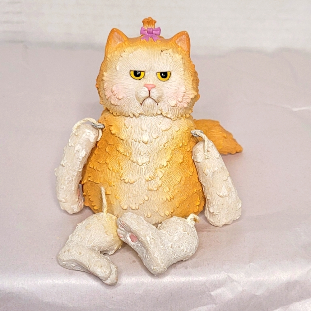 Orange Persian Grumpy Cat Vintage Jointed Shelf Sitter Kitty Cat WMG 2004